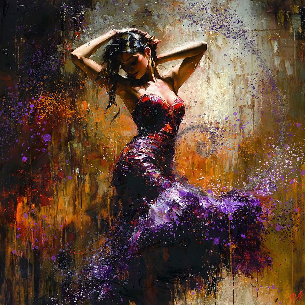 Fibonacci Purple Flamenco III art print by Marta Wiley for $57.95 CAD
