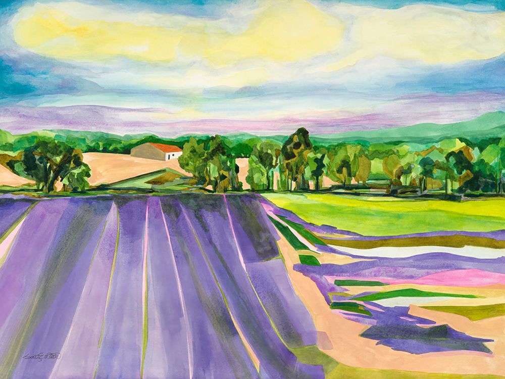 Lavender Fields art print by Sally Wille for $57.95 CAD