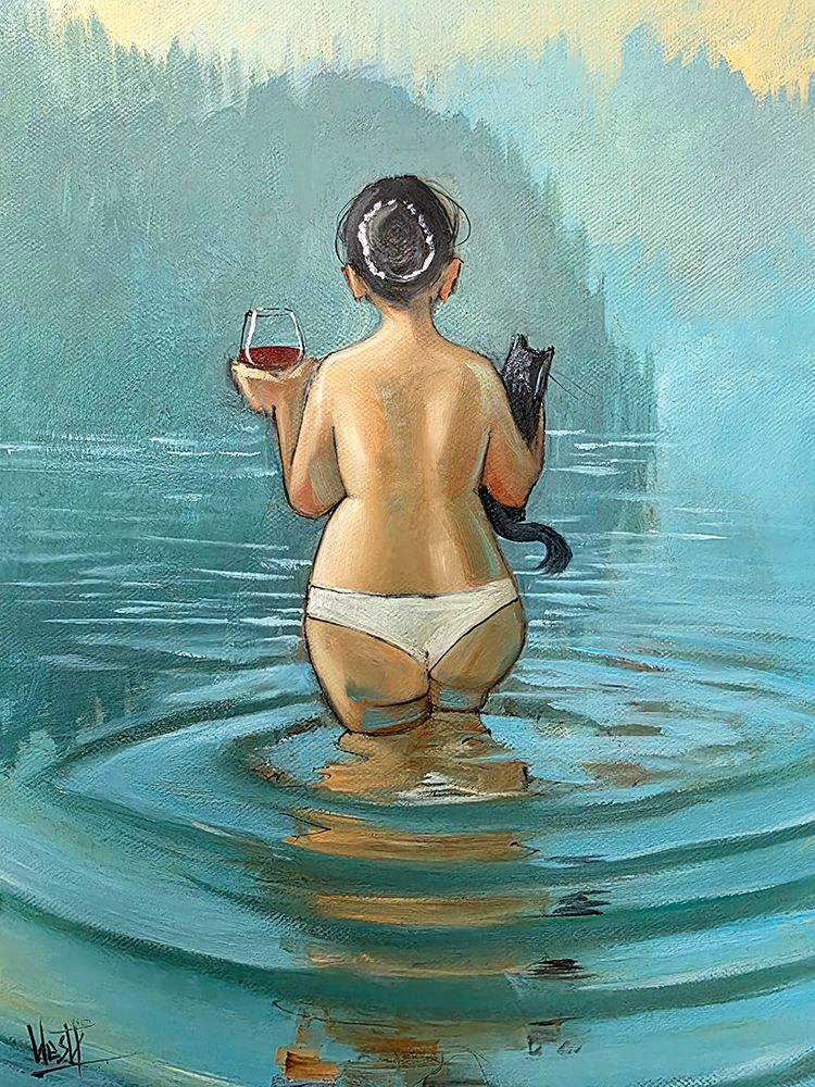Dip at Twilight art print by Ronald West for $57.95 CAD