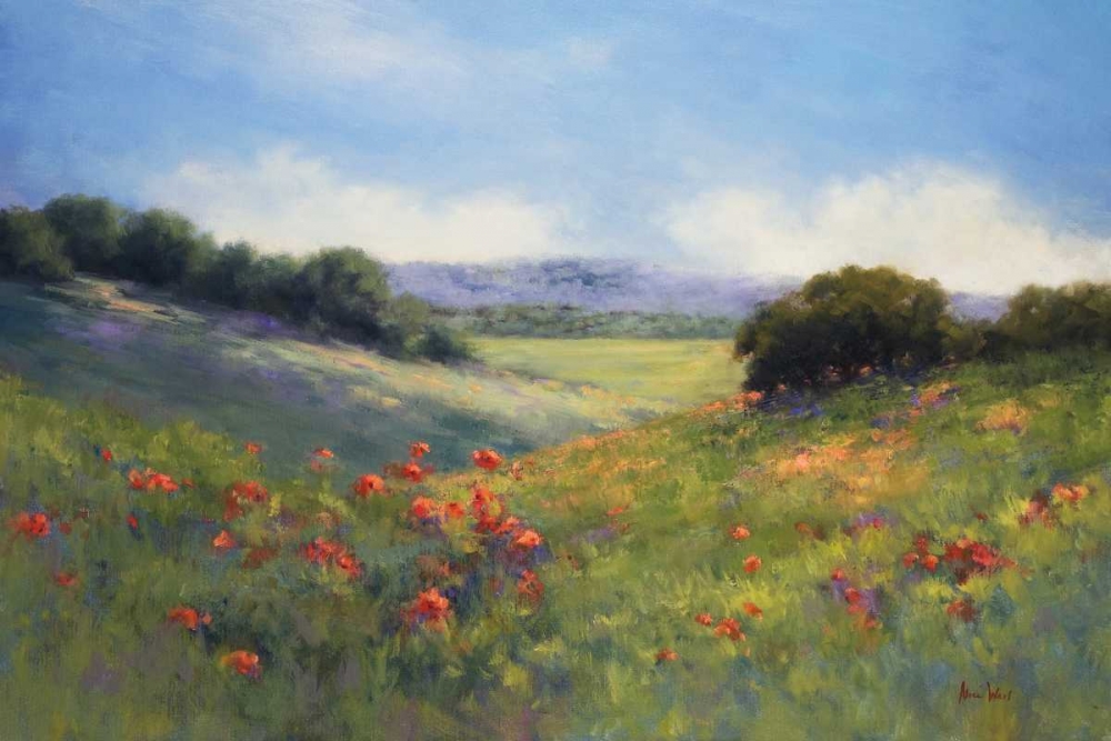 Poppies with a View art print by Alice Weil for $57.95 CAD