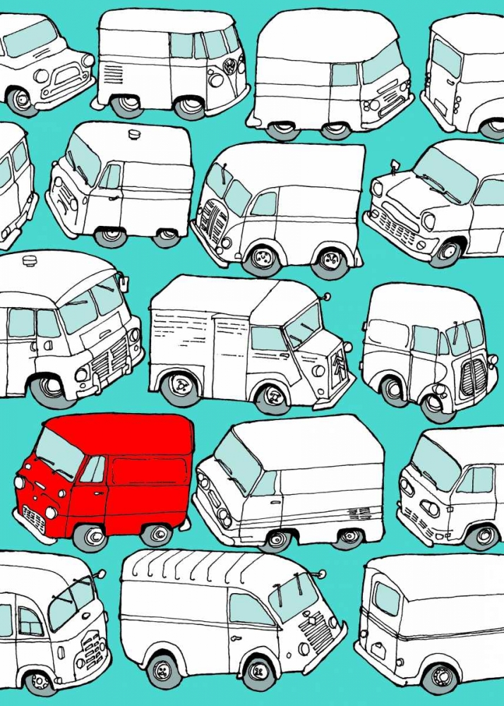 Odd Ones - Red Van art print by Duncan Wilson for $57.95 CAD