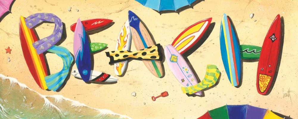 Beach in Boards art print by Scott Westmoreland for $57.95 CAD