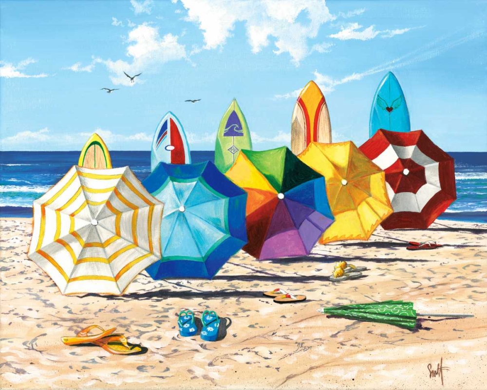 Brellas and Boards art print by Scott Westmoreland for $57.95 CAD