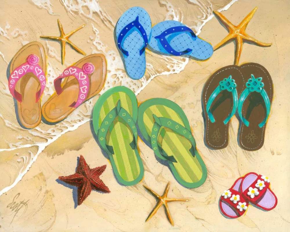 Flip Flop Family art print by Scott Westmoreland for $57.95 CAD