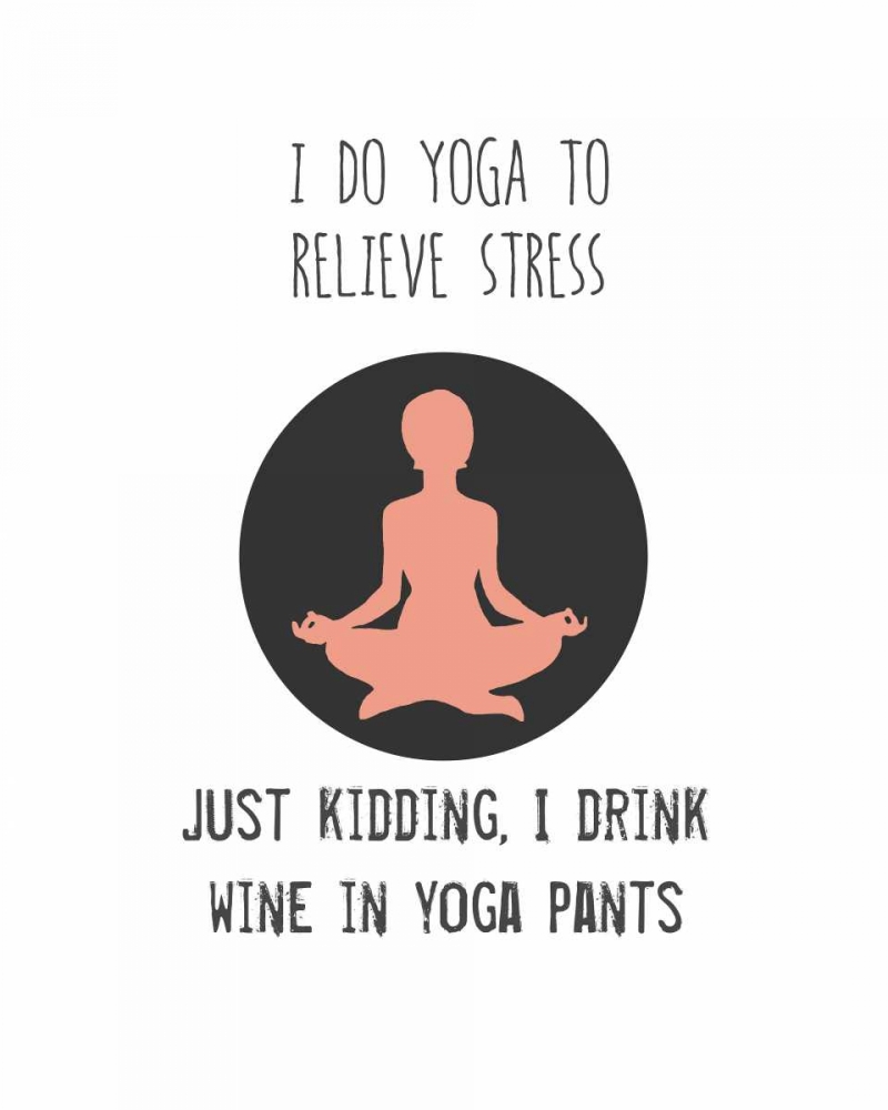 Wine and Yoga art print by Jan Weiss for $57.95 CAD
