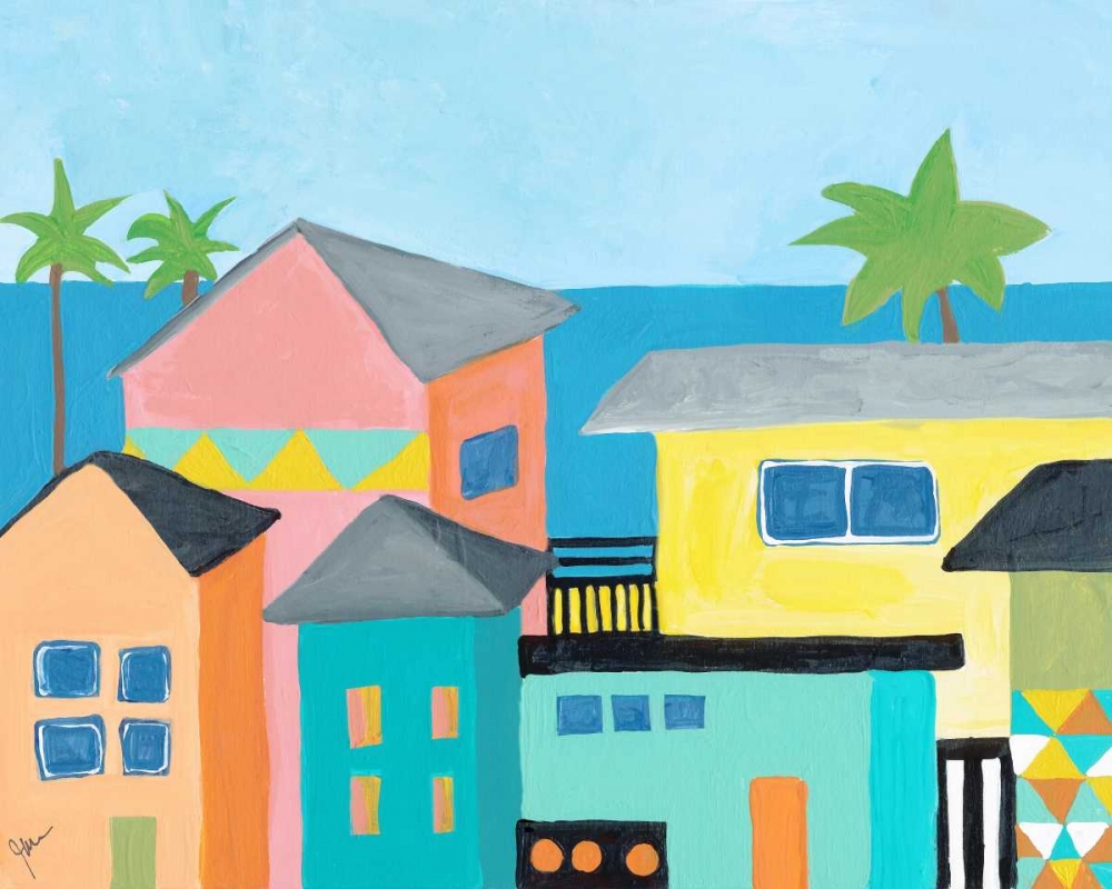 Beachfront Property 1 art print by Jan Weiss for $57.95 CAD