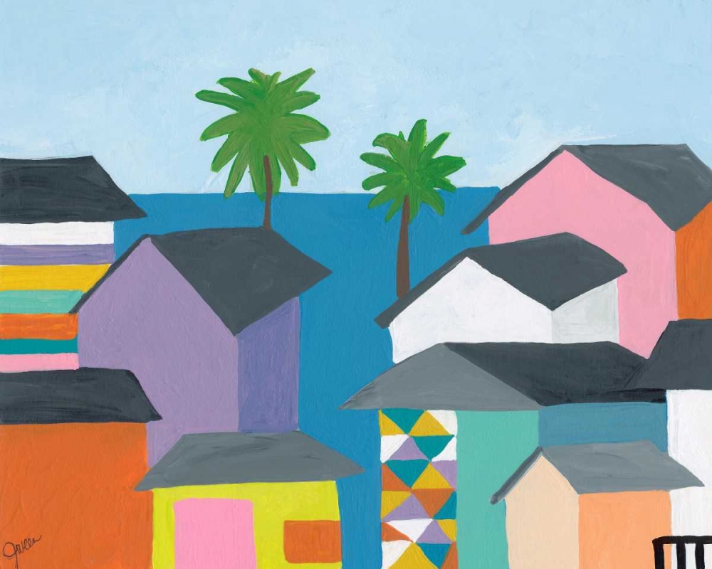 Beachfront Property 2 art print by Jan Weiss for $57.95 CAD