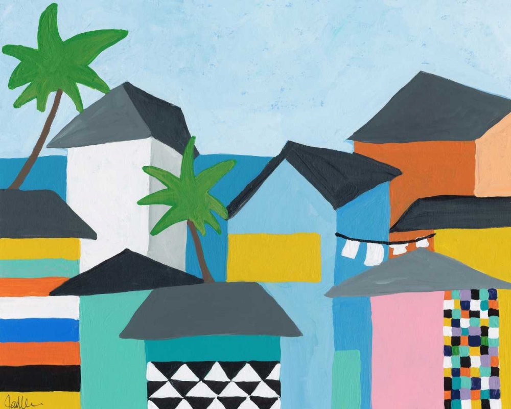 Beachfront Property 3 art print by Jan Weiss for $57.95 CAD