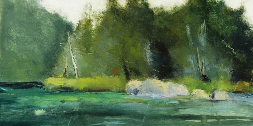 Lily Pond and Dark Woods art print by Martha Wakefield for $57.95 CAD