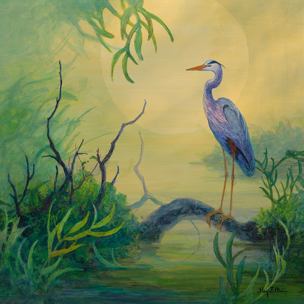Summer Heron art print by Floy Zittin for $57.95 CAD