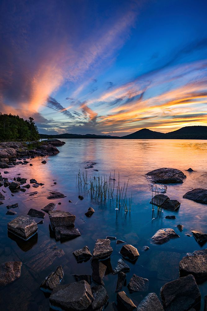 Sunrise on Piseco Lake, Adirondacks, NY art print by Jonathan Zaharek for $57.95 CAD