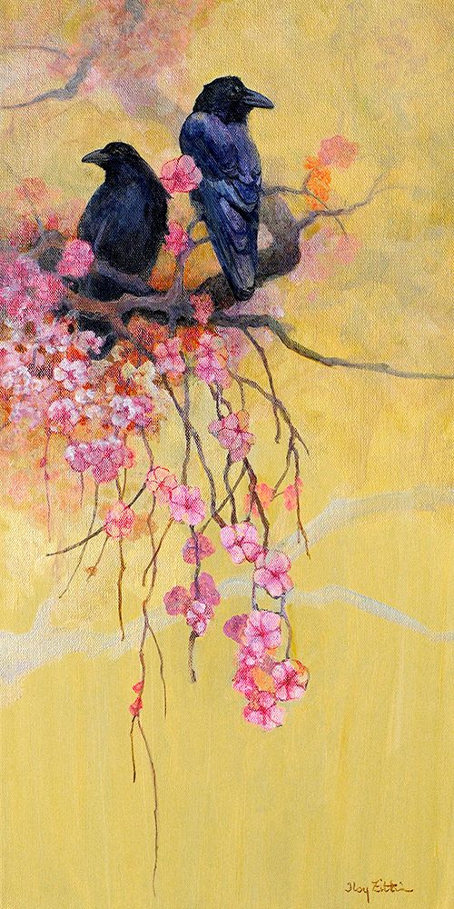 Ravens and Blossoms art print by Floy Zittin for $57.95 CAD