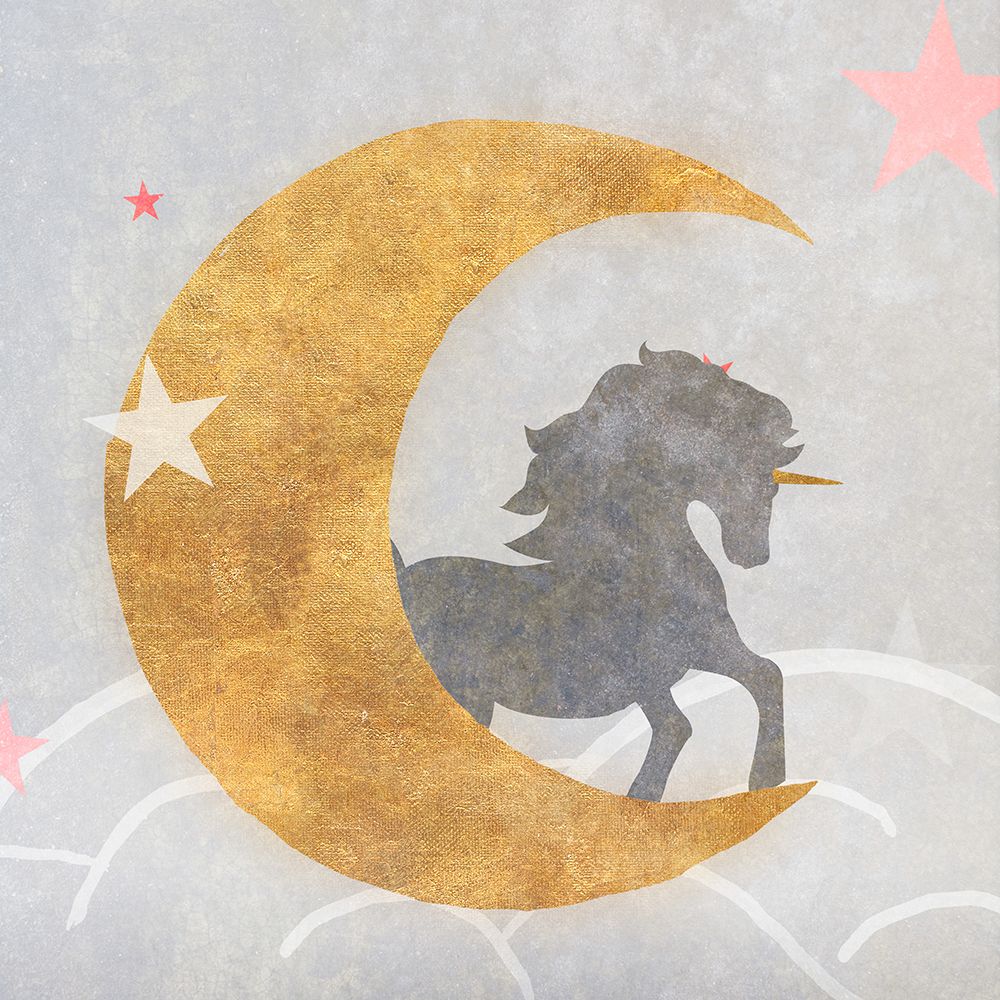 Unicorn On The Moon art print by SD Graphics Studio for $57.95 CAD