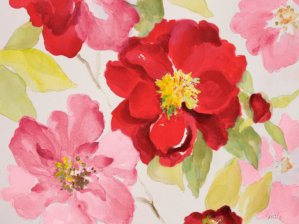 Floral Delicate in Pink I art print by Lanie Loreth for $57.95 CAD