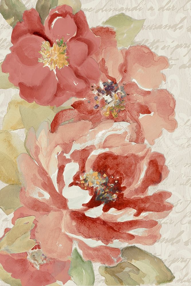 Blossoms On Script art print by Lanie Loreth for $57.95 CAD