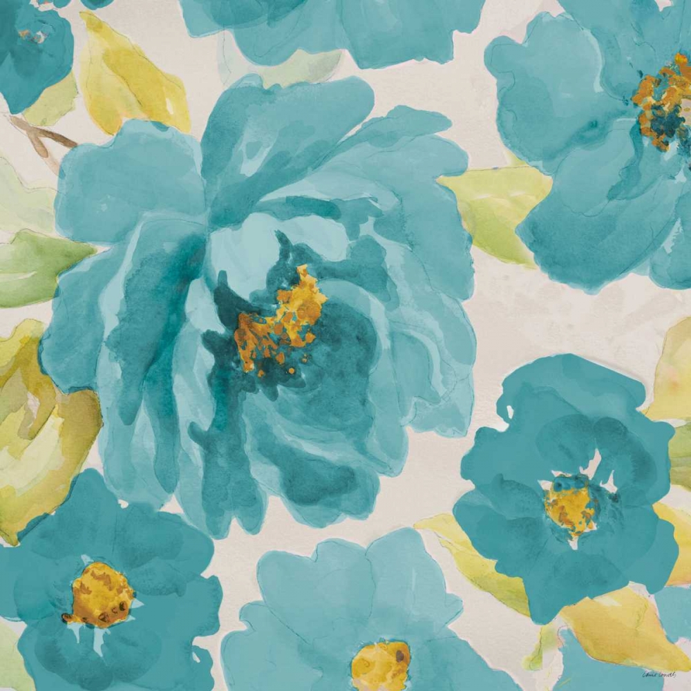 Teal Floral Delicate II art print by Lanie Loreth for $57.95 CAD