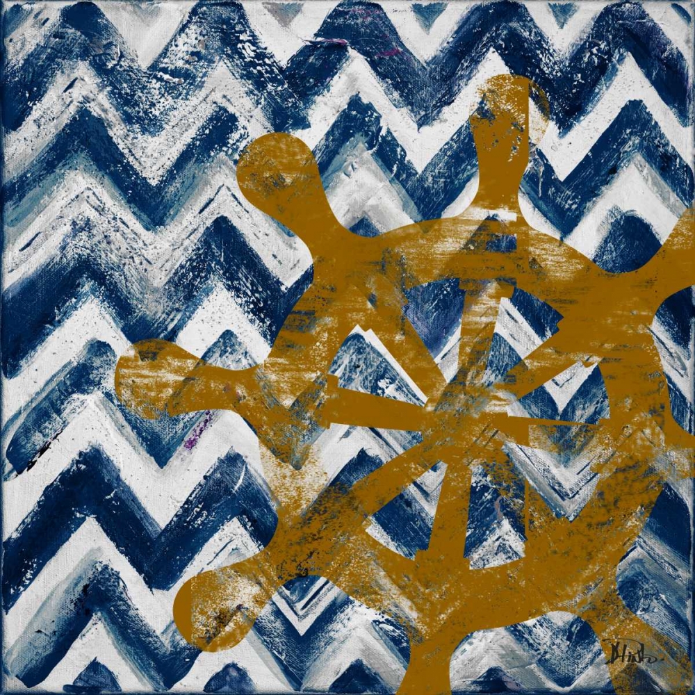 Nautical Chevron II art print by Patricia Pinto for $57.95 CAD