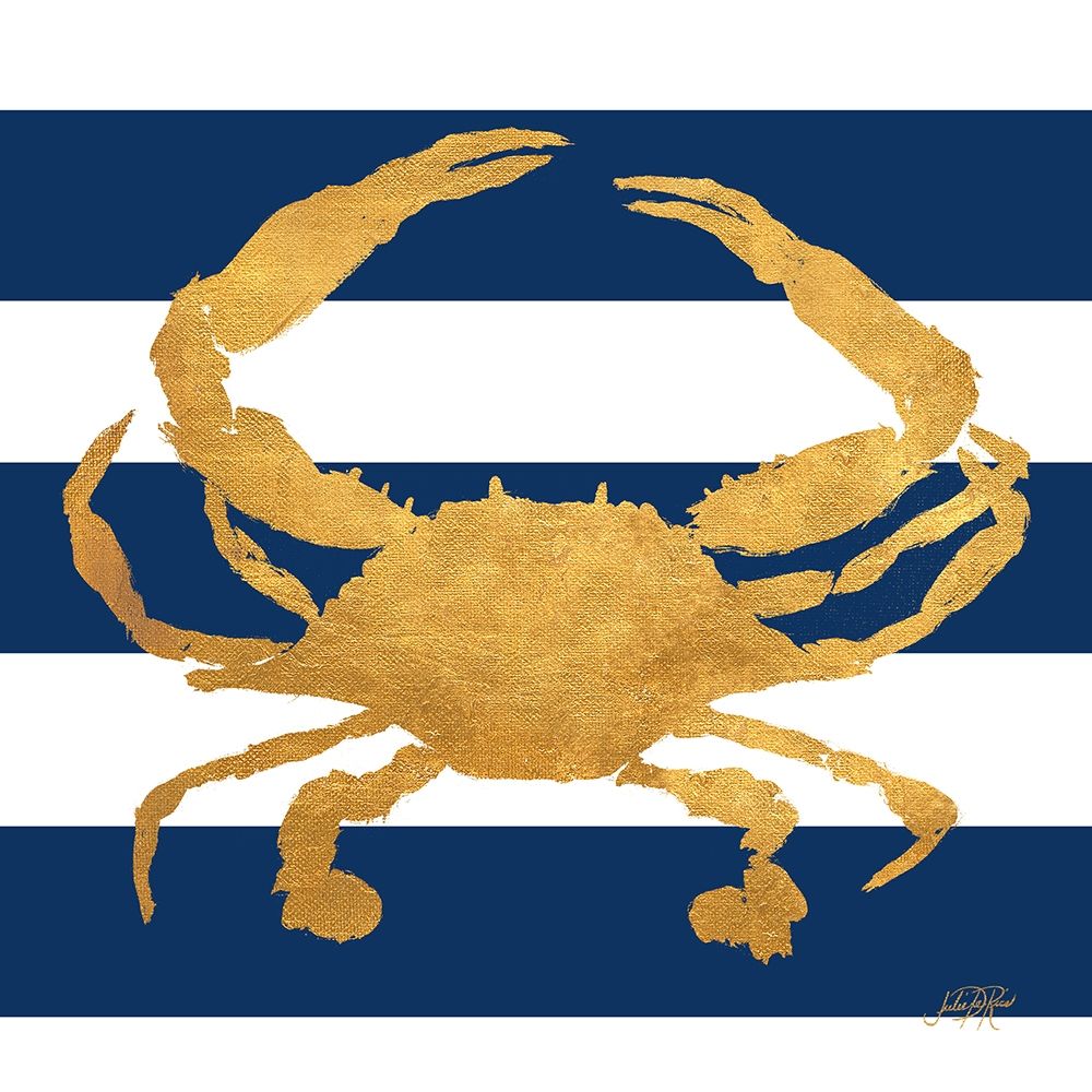 Sea Creatures on Stripes V art print by Julie DeRice for $57.95 CAD