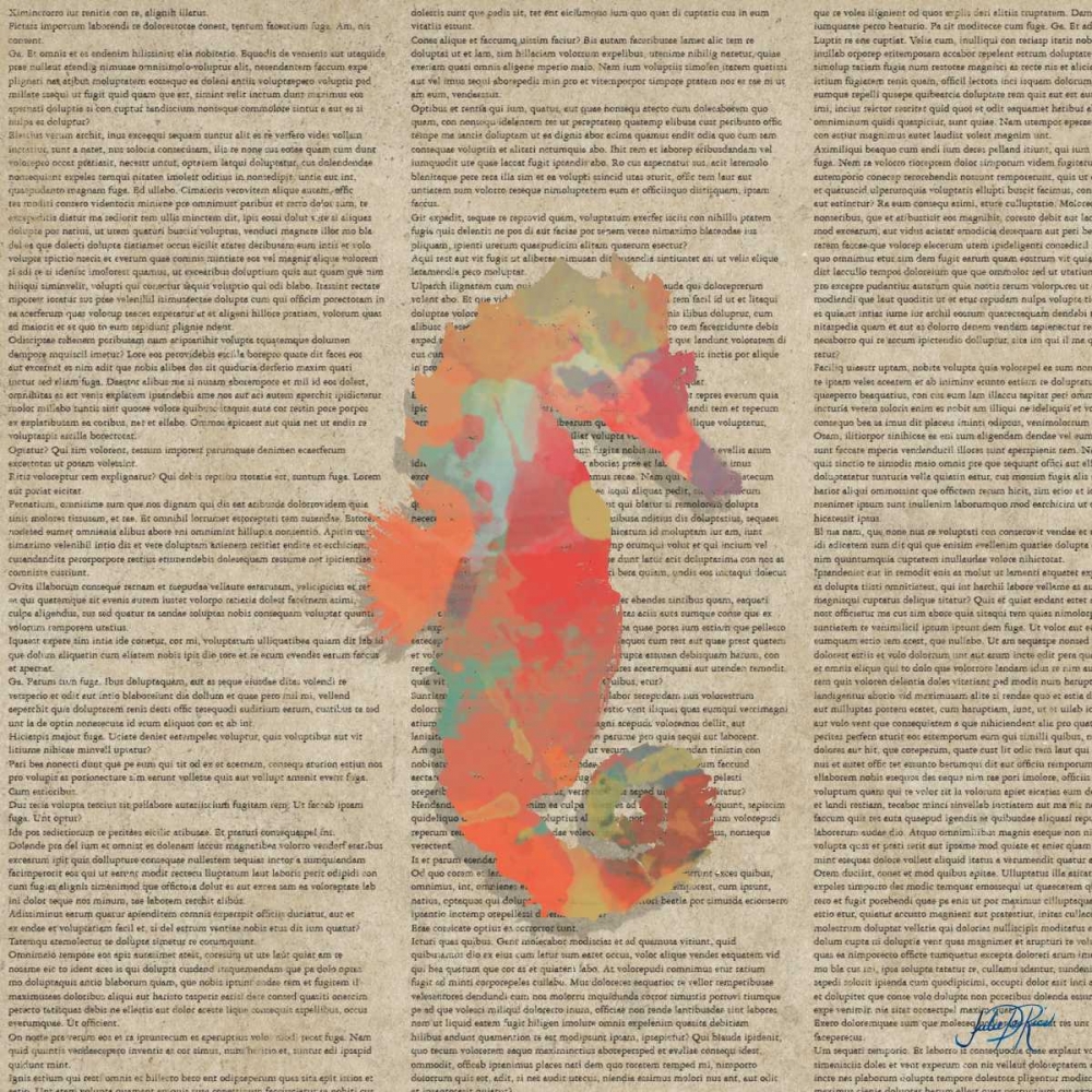 Sea Creatures on Newsprint III art print by Julie DeRice for $57.95 CAD