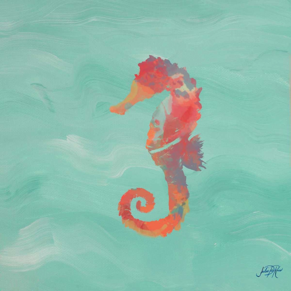Sea Creatures on Teal IV art print by Julie DeRice for $57.95 CAD