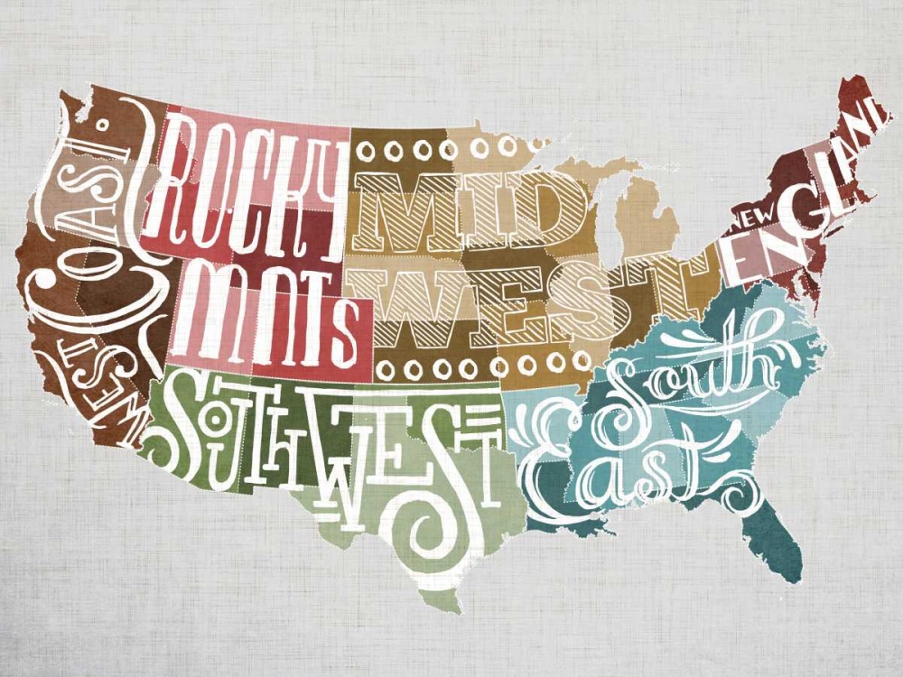 Regional Type art print by SD Graphics Studio for $57.95 CAD