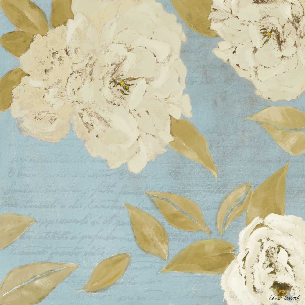 Scripted Poetic Peonies I art print by Lanie Loreth for $57.95 CAD