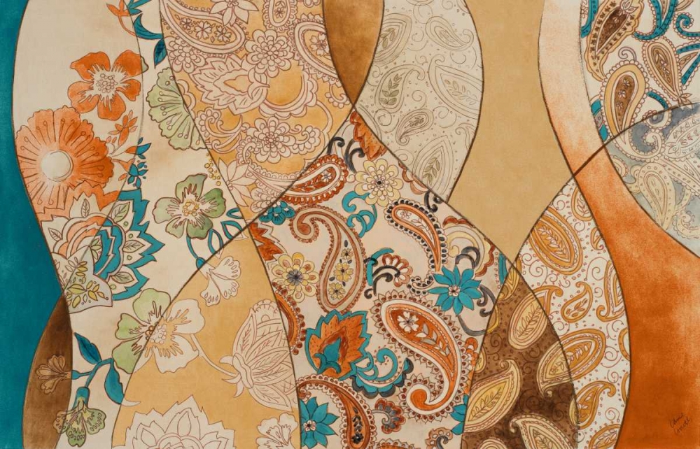 Turquoise Paisley Coalescence art print by Lanie Loreth for $57.95 CAD