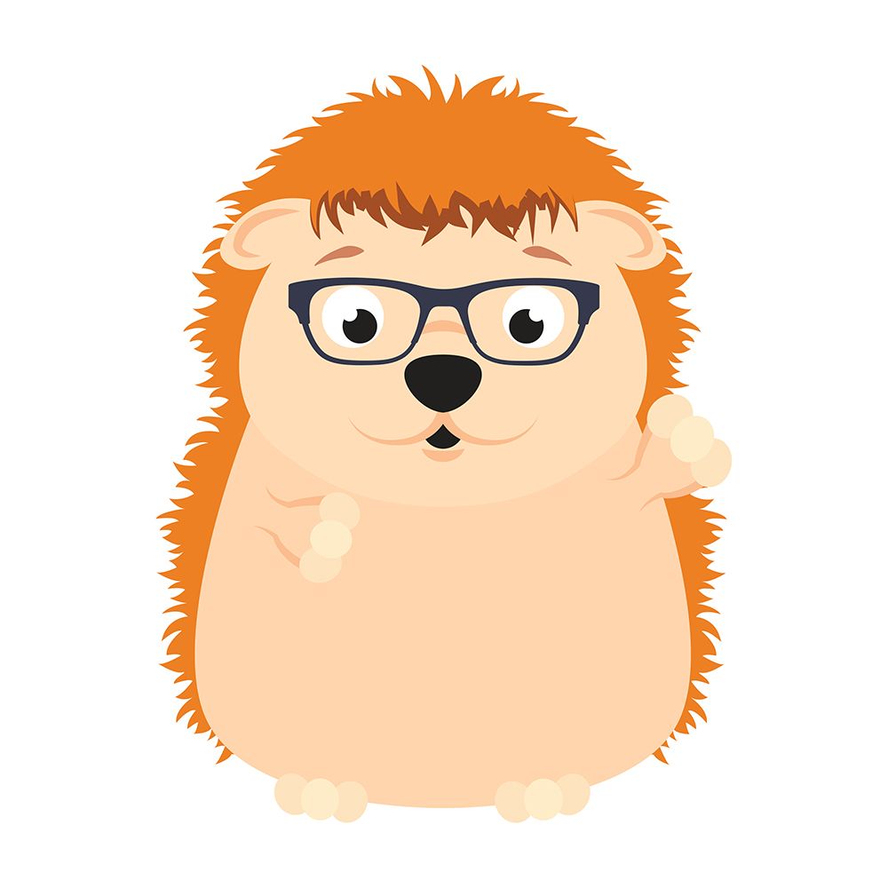 Fun Loving Hedgehog art print by Josefina for $57.95 CAD