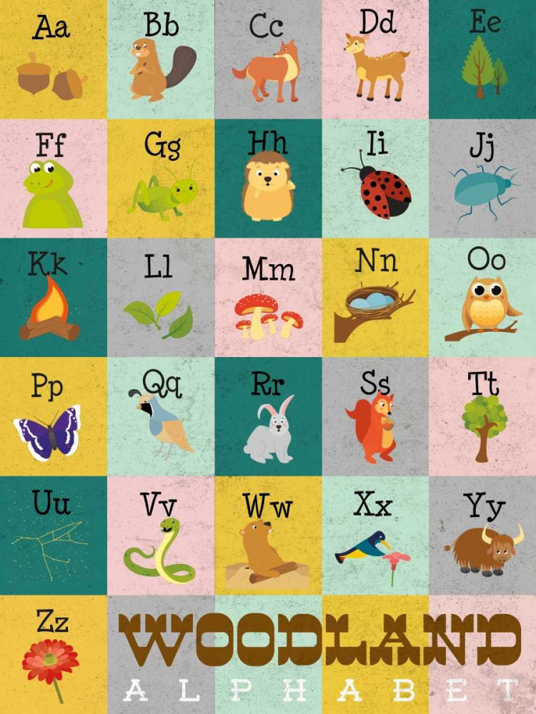 Woodland Alphabet art print by Josefina for $57.95 CAD
