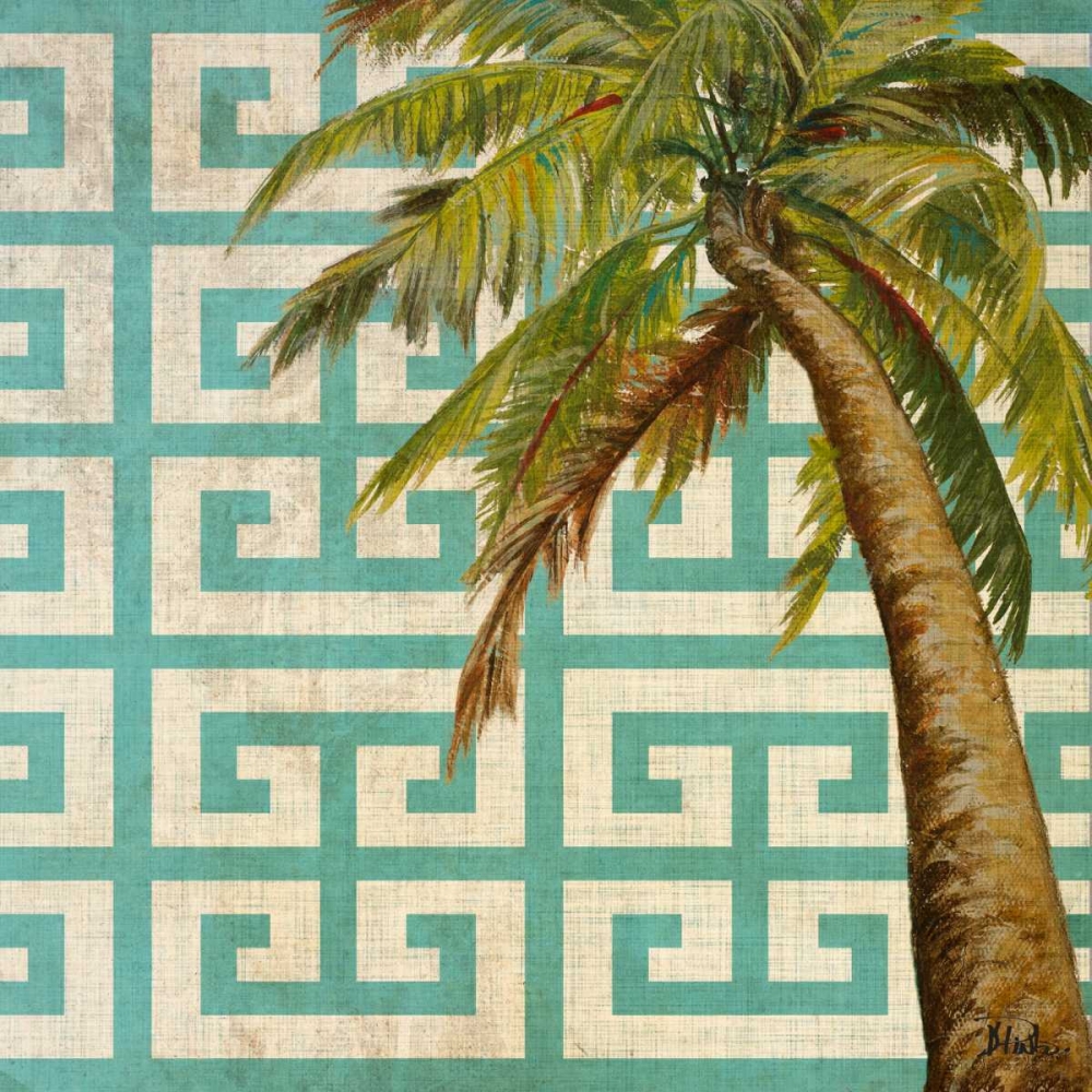 Beach Palm Turquoise Pattern II art print by Patricia Pinto for $57.95 CAD