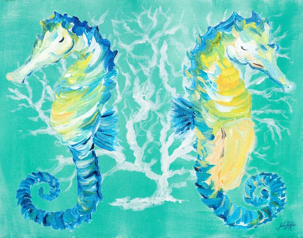 Seahorses on Coral art print by Julie DeRice for $57.95 CAD