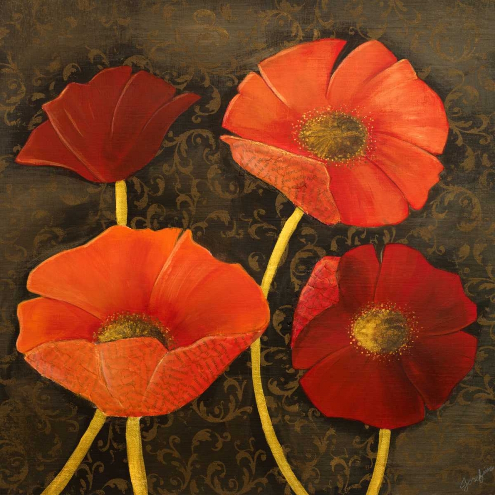Gilded Floral I art print by Josefina for $57.95 CAD