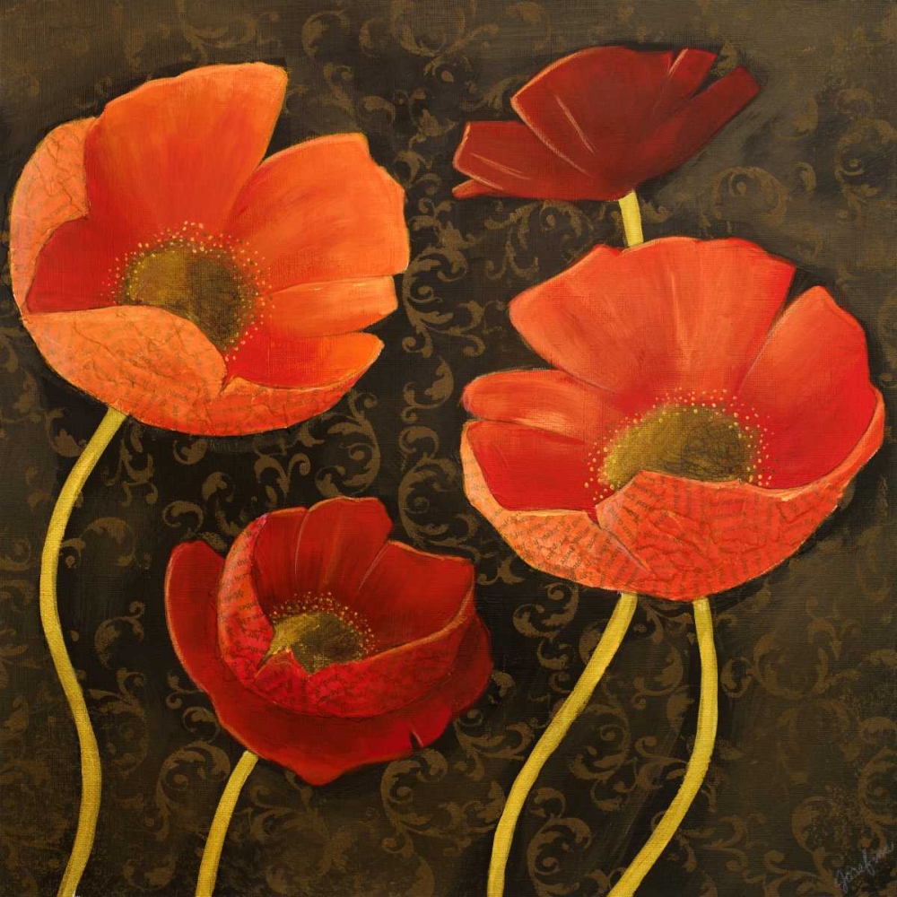 Gilded Floral II art print by Josefina for $57.95 CAD