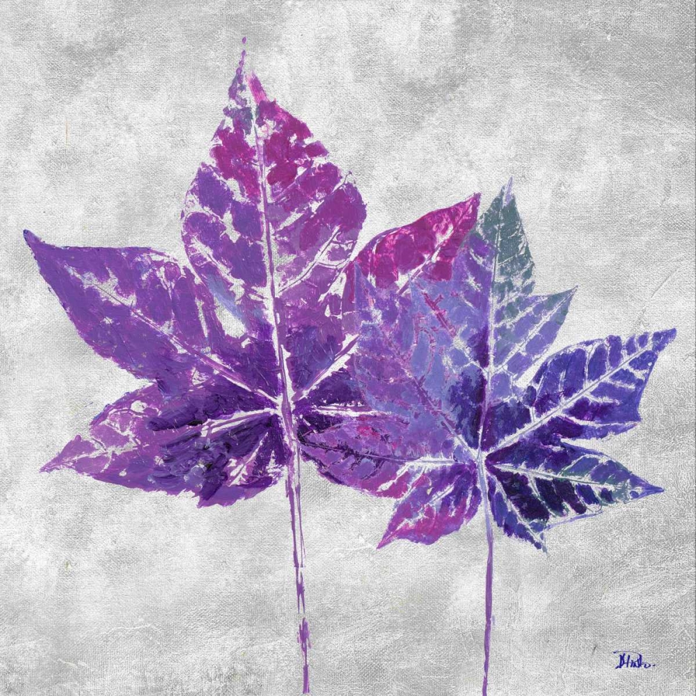 The Purple Leaves on Silver I art print by Patricia Pinto for $57.95 CAD