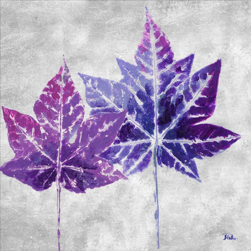 The Purple Leaves on Silver II art print by Patricia Pinto for $57.95 CAD