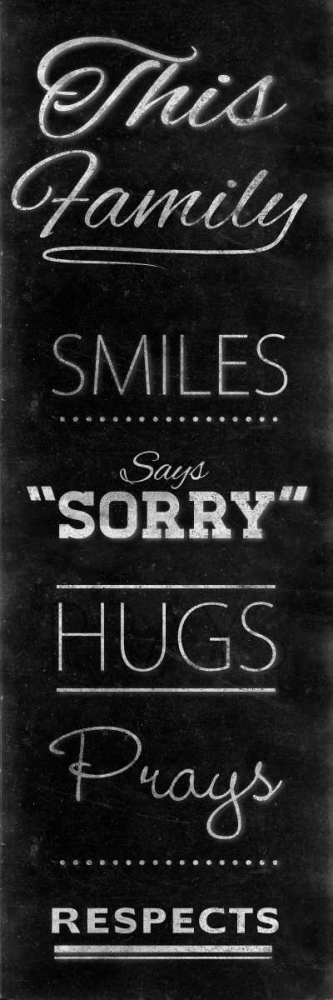 Family Chalk Panel I art print by SD Graphics Studio for $57.95 CAD