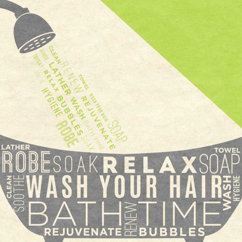 Lime Bath Time I art print by SD Graphics Studio for $57.95 CAD