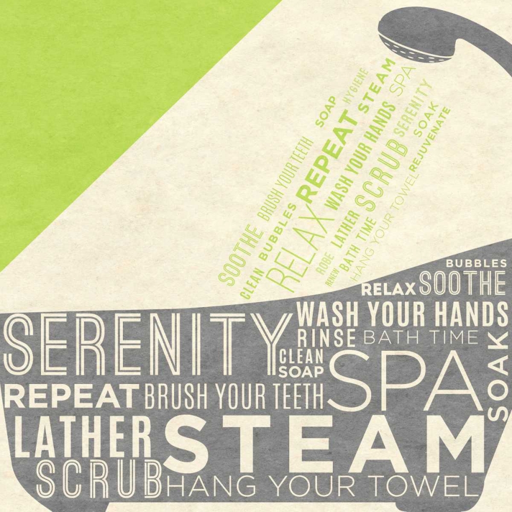 Lime Bath Time II art print by SD Graphics Studio for $57.95 CAD