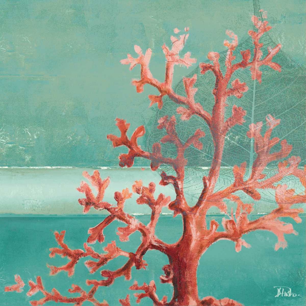 Teal Coral Reef I art print by Patricia Pinto for $57.95 CAD