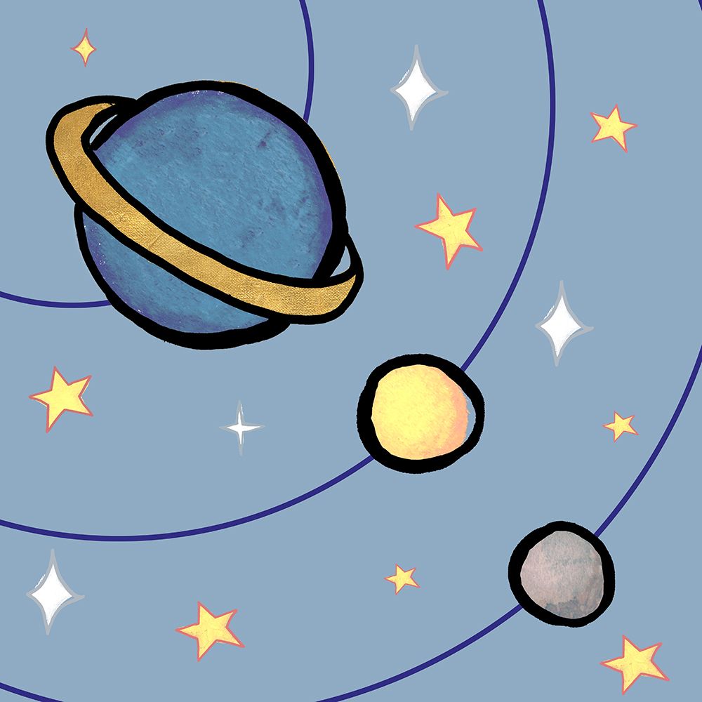 Partial Solar System art print by Elizabeth Medley for $57.95 CAD