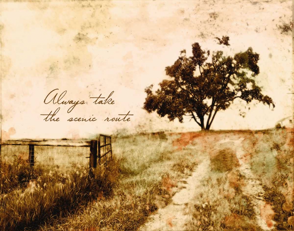 Always take the Scenic Route art print by Ynon Mabat for $57.95 CAD