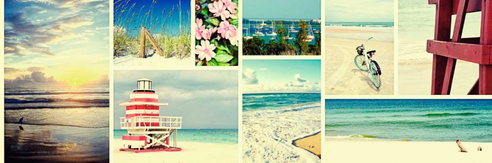 Coastal Collage Panel art print by Gail Peck for $57.95 CAD