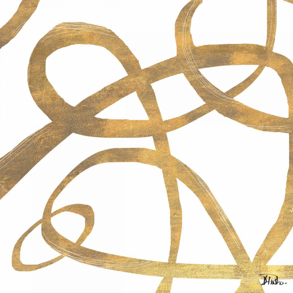 Golden Swirls Square II art print by Patricia Pinto for $57.95 CAD