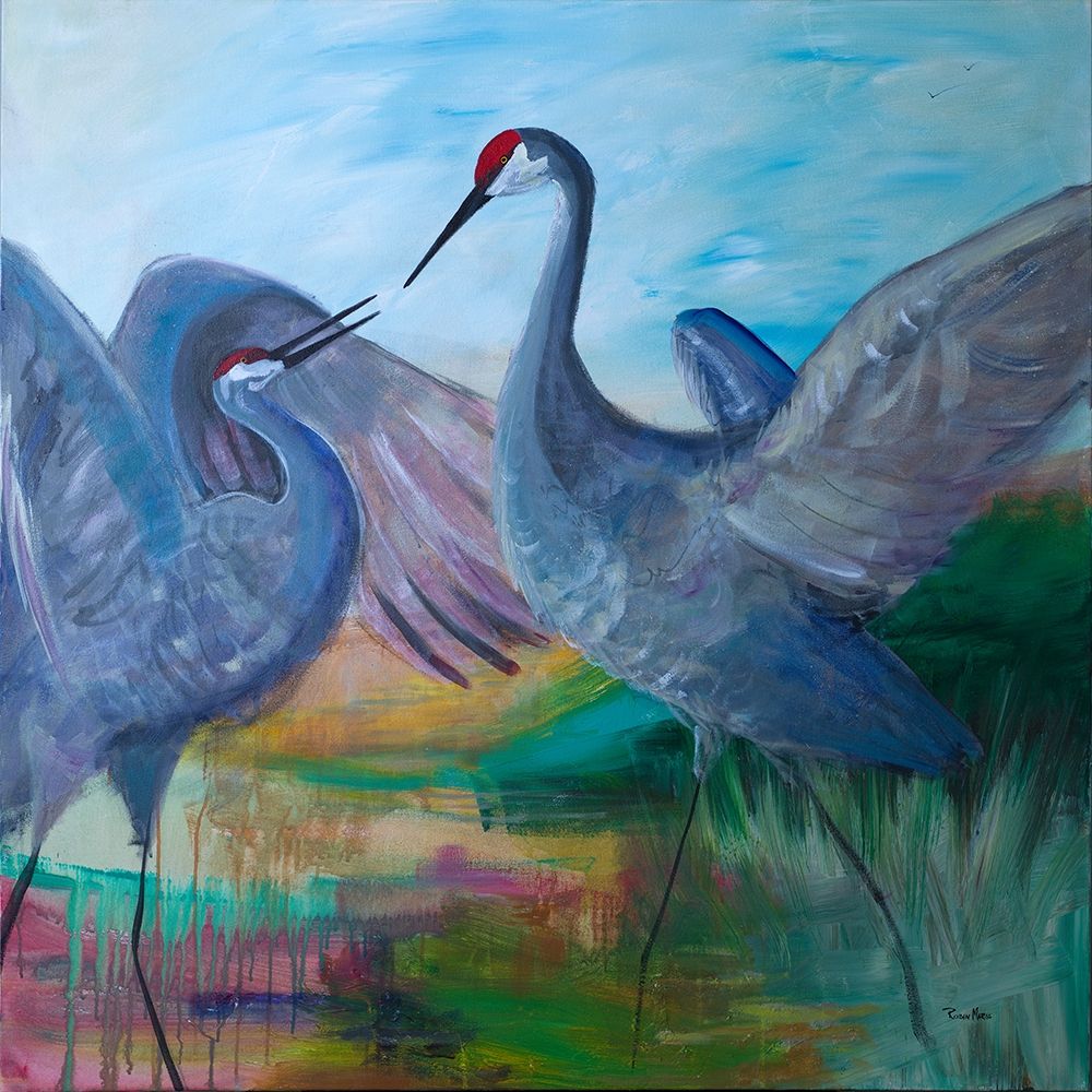 Sandhill Cranes art print by Robin Maria for $57.95 CAD