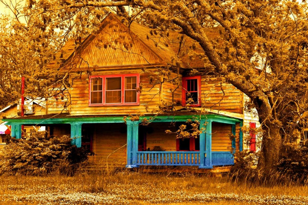 Porch in Blues art print by Ynon Mabat for $57.95 CAD