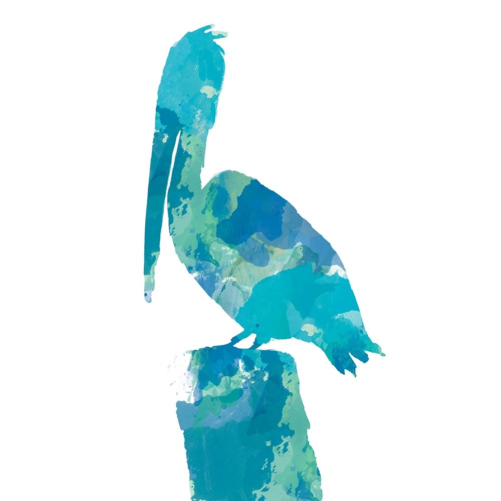 Watercolor Pelican Square 1 art print by Julie DeRice for $57.95 CAD