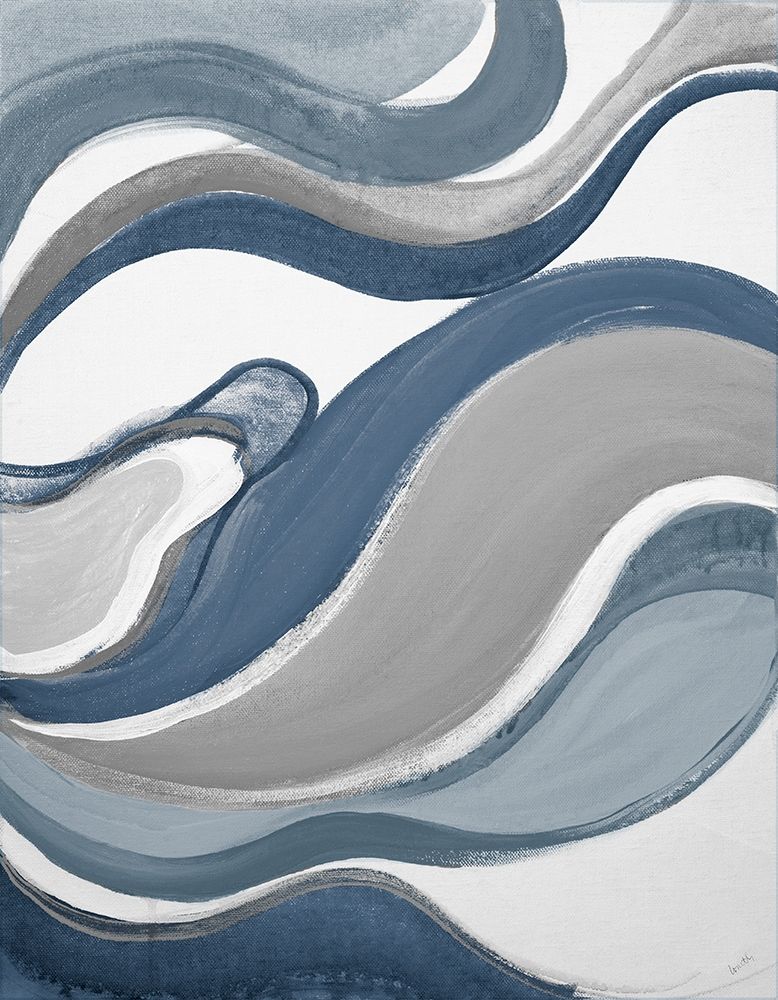 Blue Curves Abstract art print by Lanie Loreth for $57.95 CAD