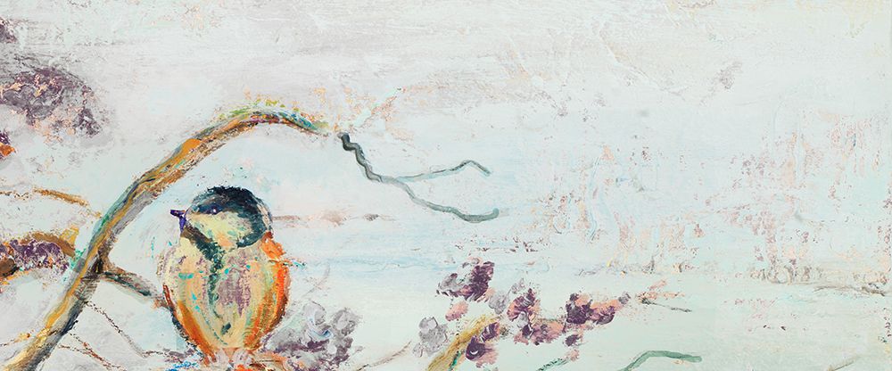 Birds on Cherry Blossom Branch II art print by Patricia Pinto for $57.95 CAD