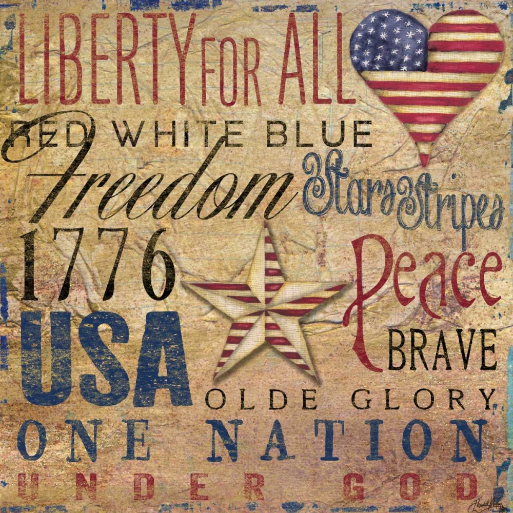 America Typography I art print by Elizabeth Medley for $57.95 CAD