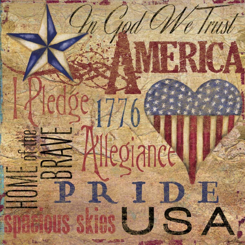 America Typography II art print by Elizabeth Medley for $57.95 CAD